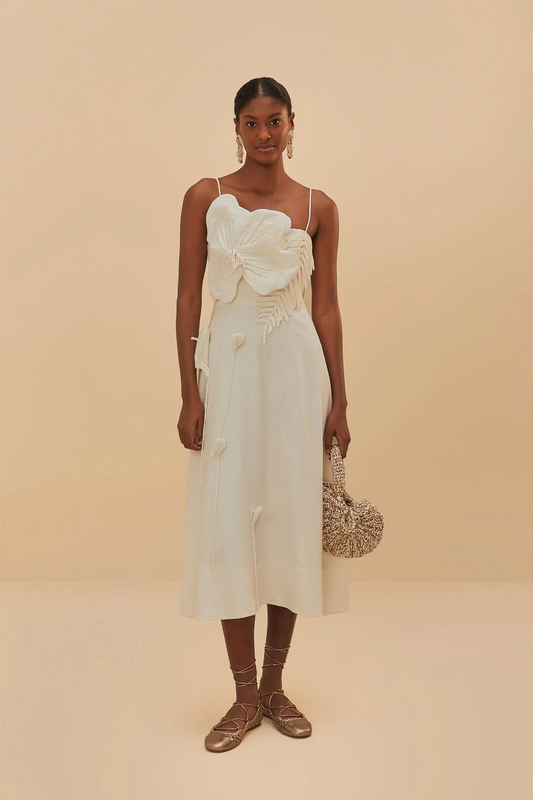Off-White Garden Euroflax Midi Dress