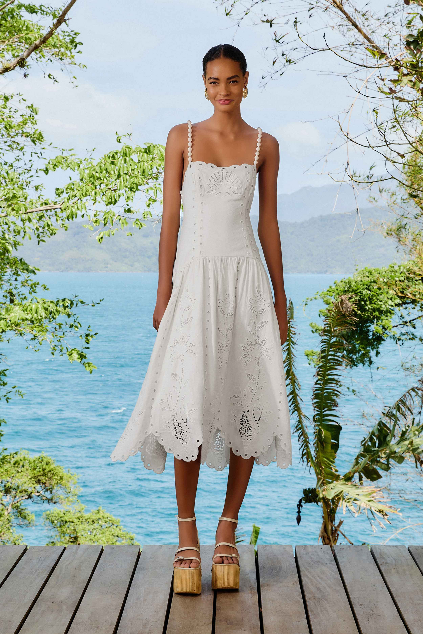 Off-White Richelieu Euroflax Midi Dress