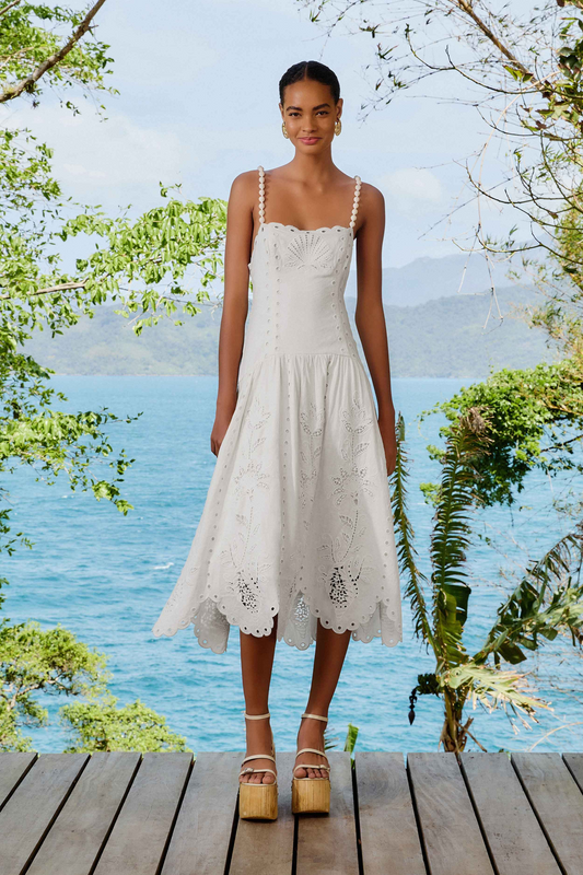 Off-White Richelieu Euroflax Midi Dress