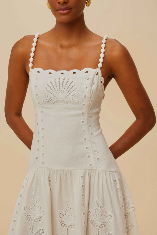 Off-White Richelieu Euroflax Midi Dress