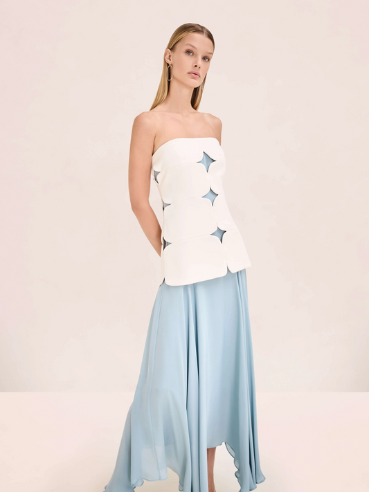 Rasha Structured Strapless Maxi Dress