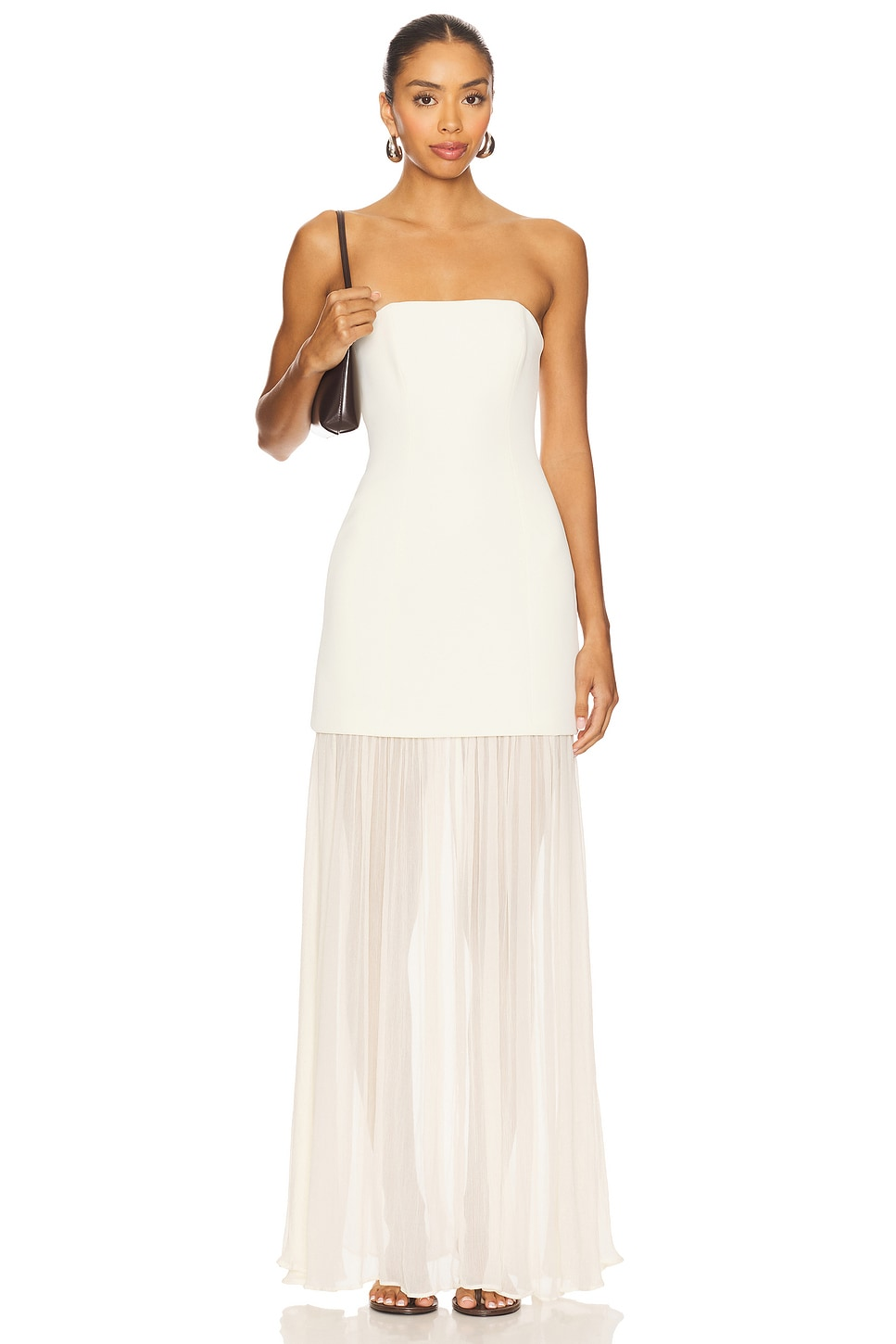 Sheer Skirt Maxi Dress