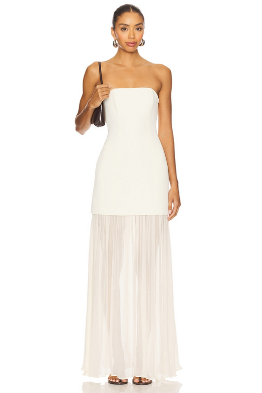 Sheer Skirt Maxi Dress