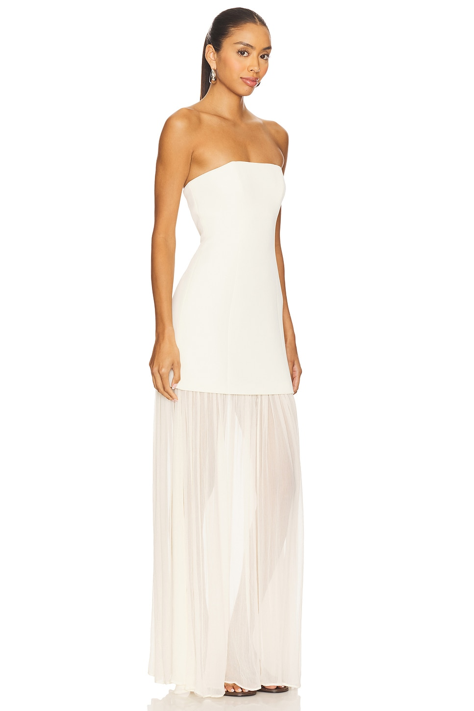 Sheer Skirt Maxi Dress