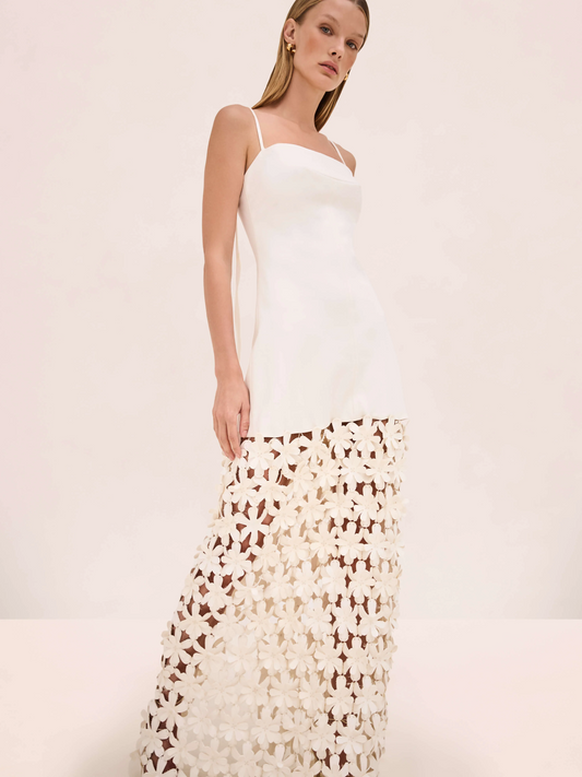 Magdalena 3D Floral Cutout Maxi Dress