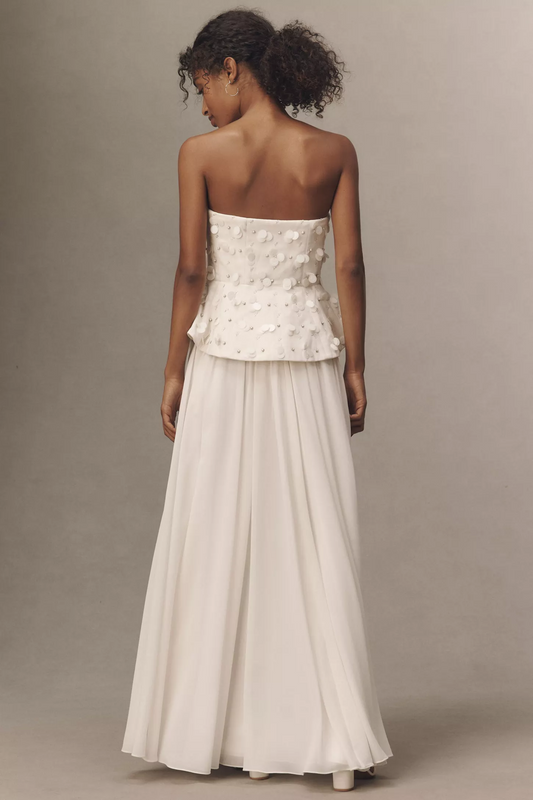 BHLDN Peplum Maxi Dress