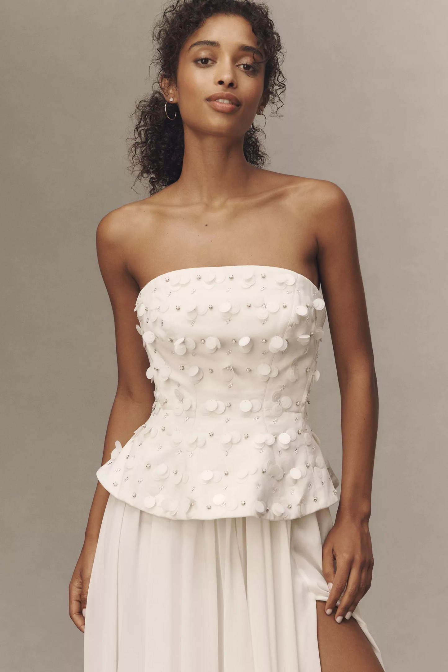 BHLDN Peplum Maxi Dress