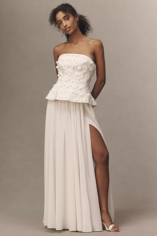 BHLDN Peplum Maxi Dress