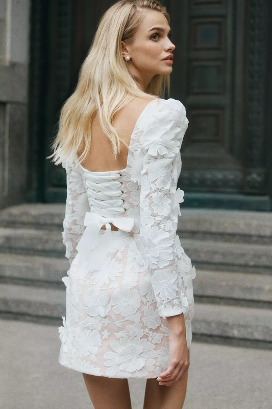 Helsi Long-Sleeve Floral Mini Dress
