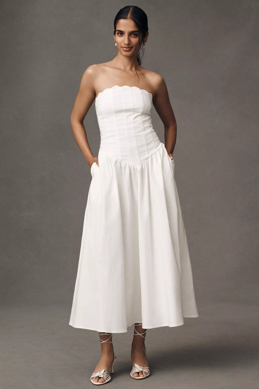 Strapless Midi Dress