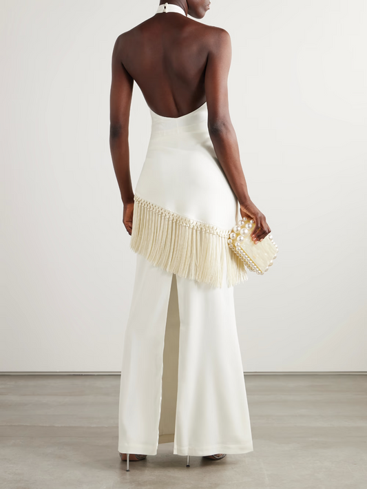 Tasseled Halterneck Gown