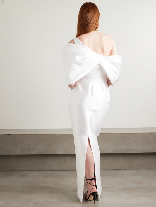 Draped Faille Gown