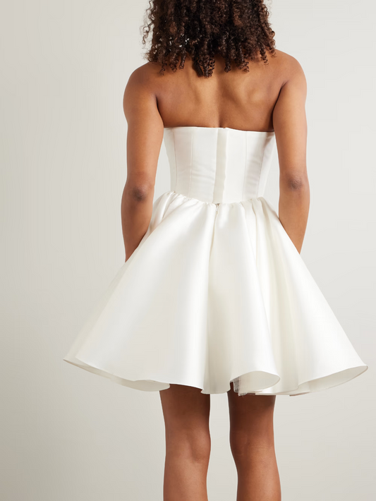 Strapless Mikado Mini Dress