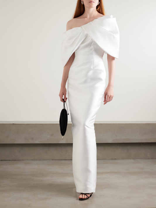 Draped Faille Gown