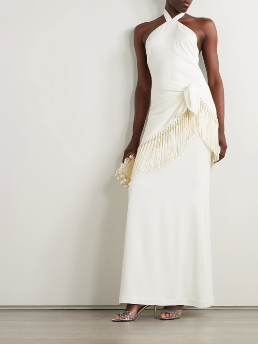 Tasseled Halterneck Gown