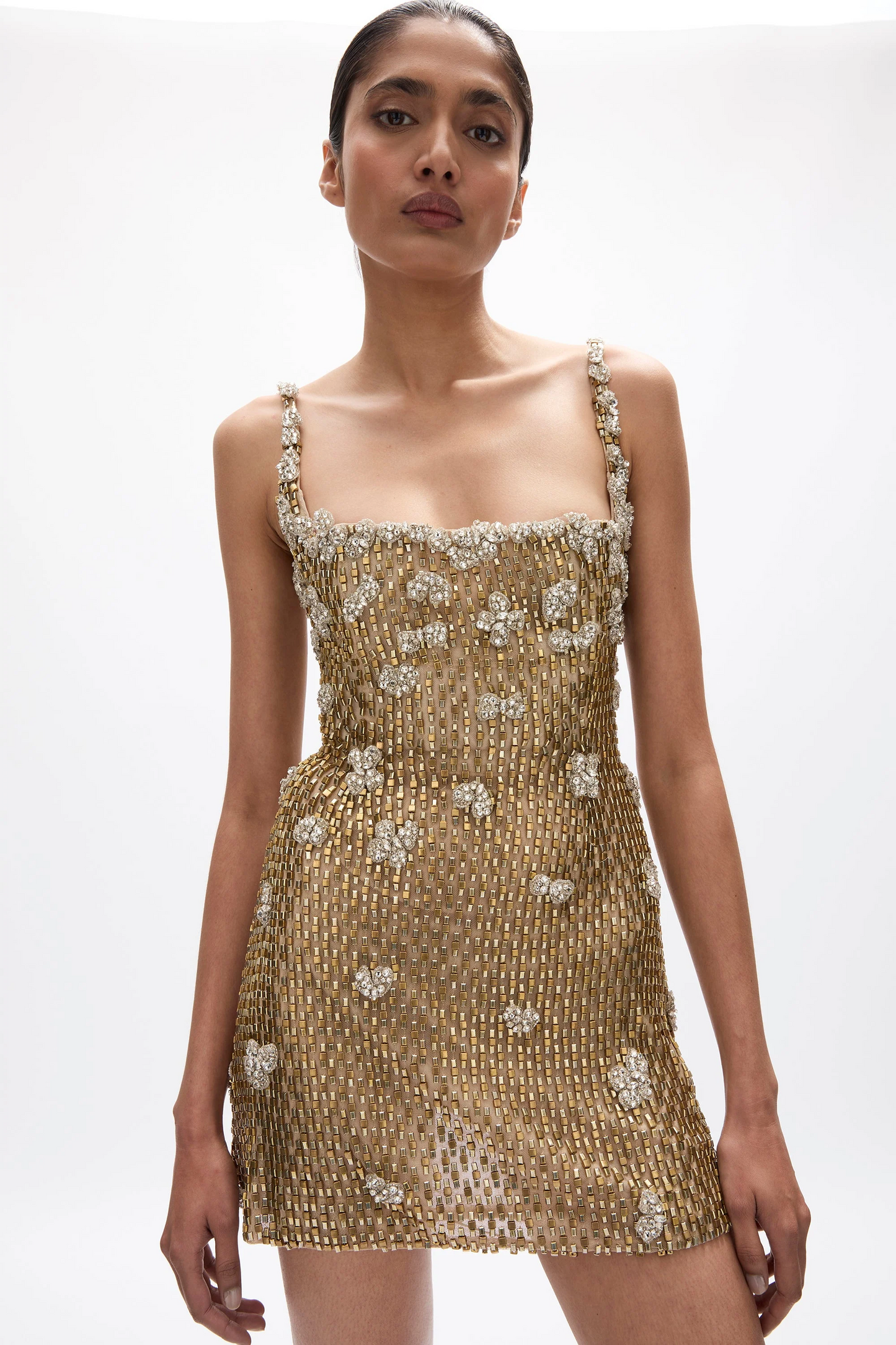 Gold Party Mini Dress