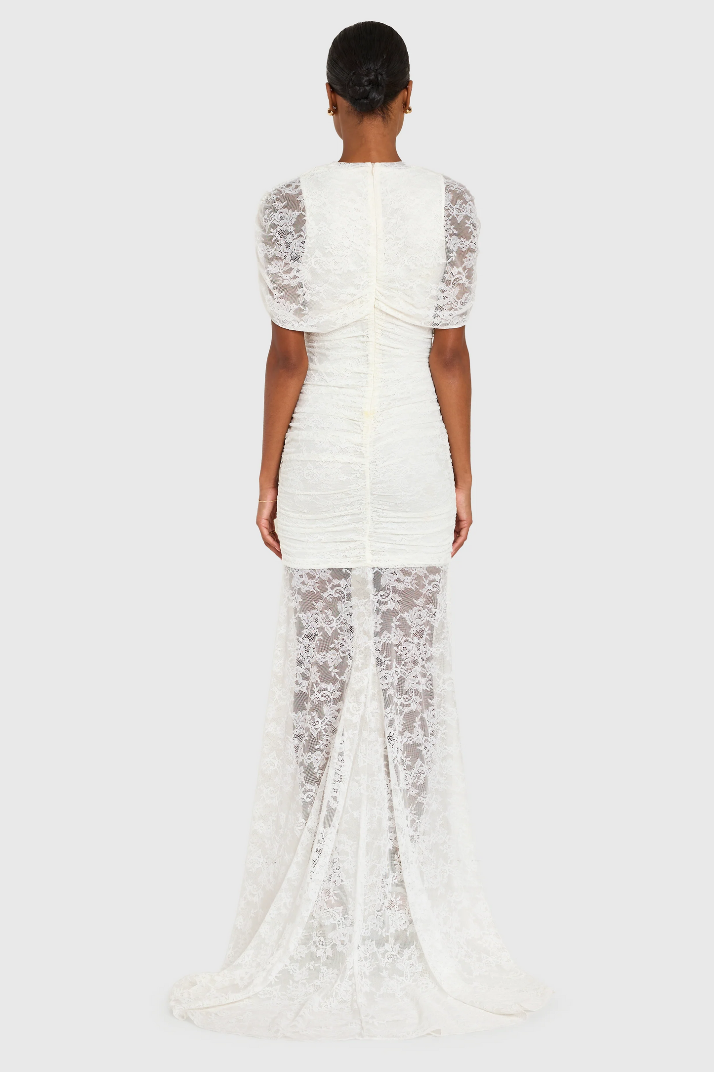 Draped Lace Gown