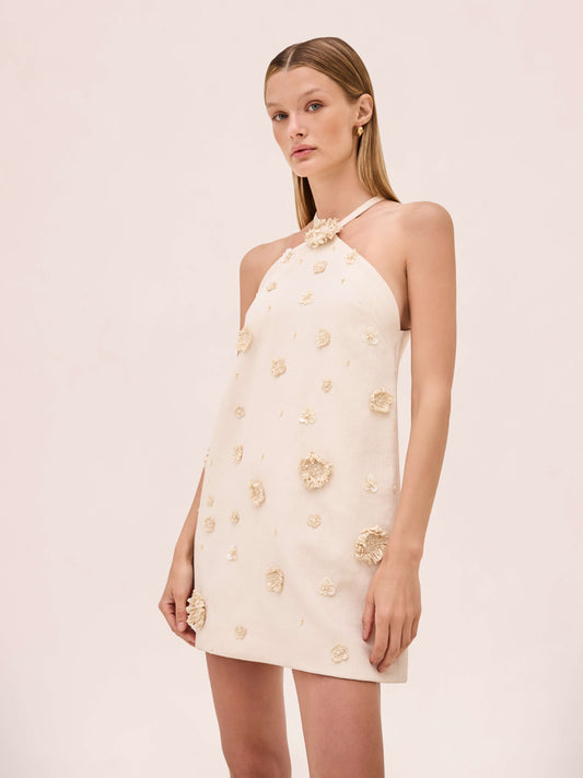 Halter Floral Mini Dress