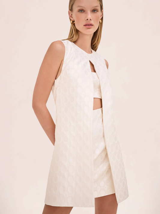 Cutout Overlay Mini Dress