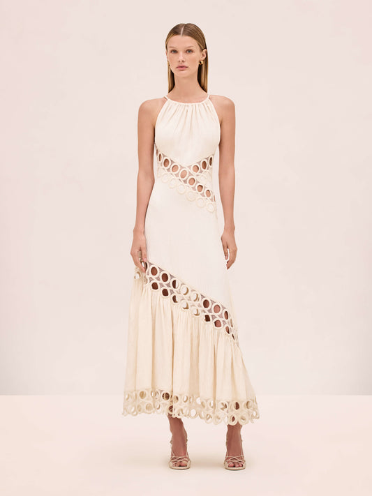 Halter Cutout Maxi Dress