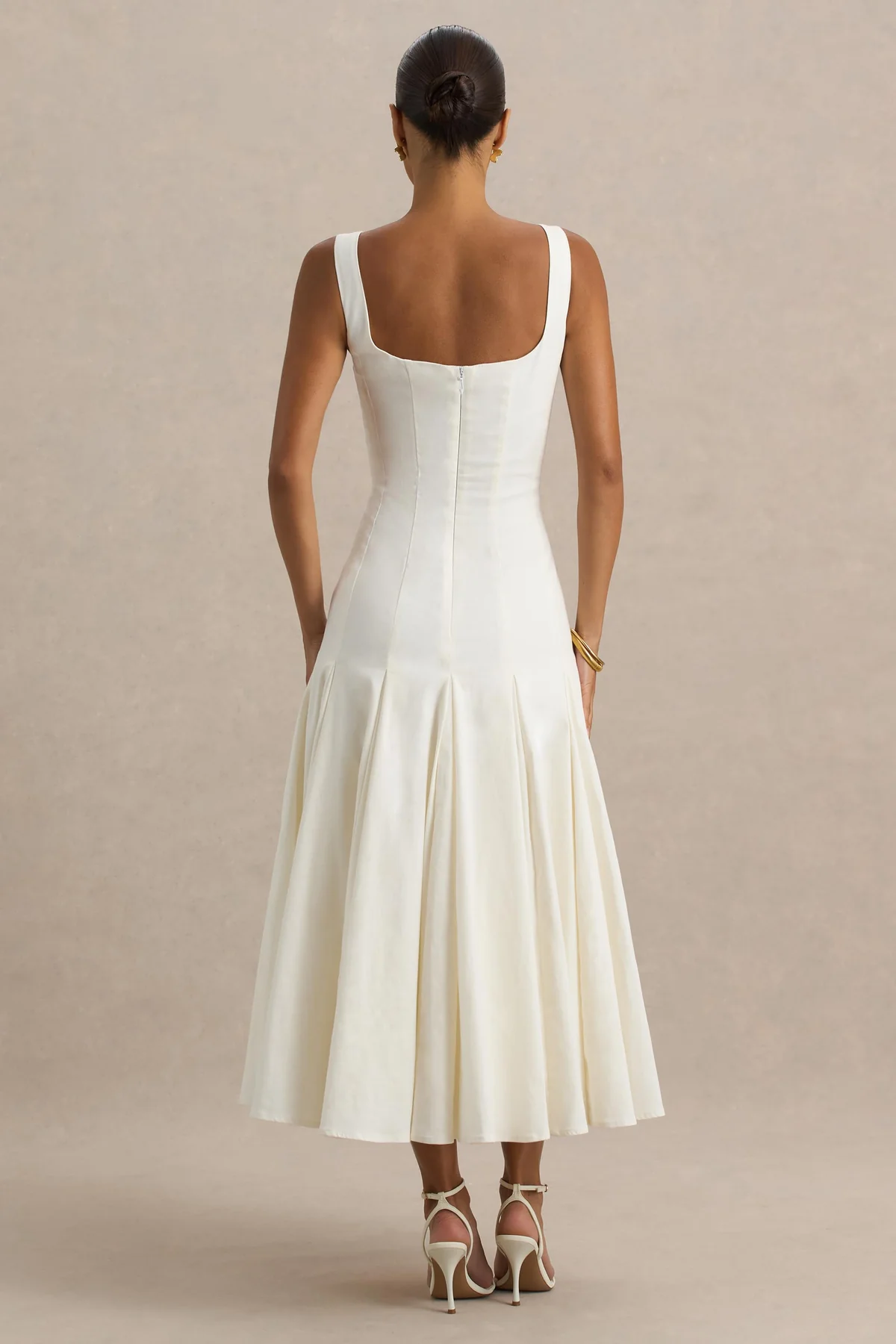 Scoop-neck Midi Dress